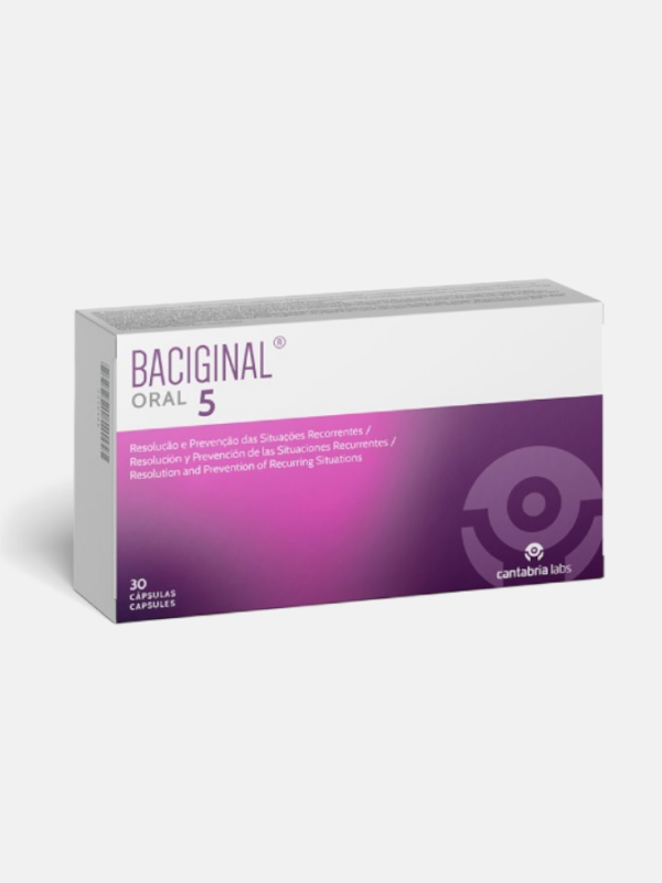 BACIGINAL ORAL 5 - 30 cápsulas - Cantabria Labs