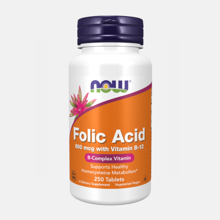 Ácido Fólico 800mcg – 250 Comprimidos – Ahora