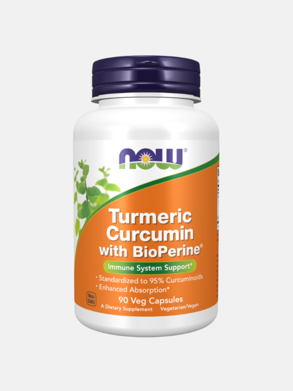 Turmeric Curcumin with BioPerine - 90 veg cápsulas - Now