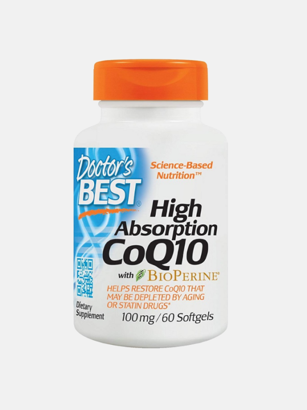 High Absorption CoQ10 BioPerine 100mg - 60 softgels - Doctor's Best