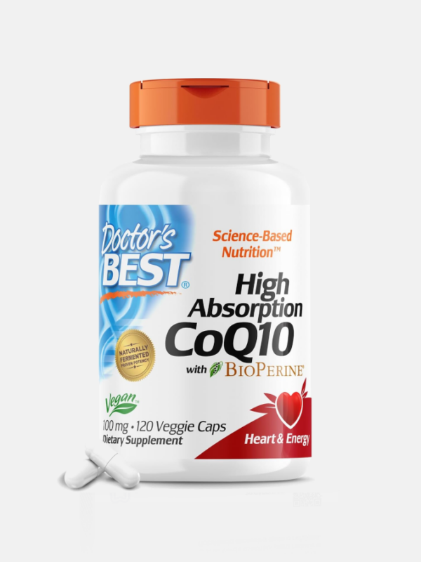 High Absorption CoQ10 with BioPerine 100mg - 120 veggie caps - Doctor's Best