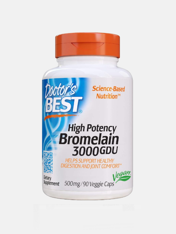 High Potency Bromelain 3000 GDU 500mg - 90 veggie caps - Doctor's Best