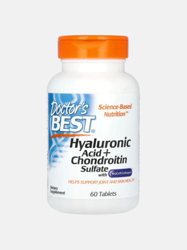 Hyaluronic Acid + Chondroitin Sulfate with BioCell Collagen - 60 comprimidos - Doctor's Best