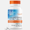 Vitamin K2 MK-7 MenaQ7 + D3 180mcg - 60 veggie caps - Doctor's Best