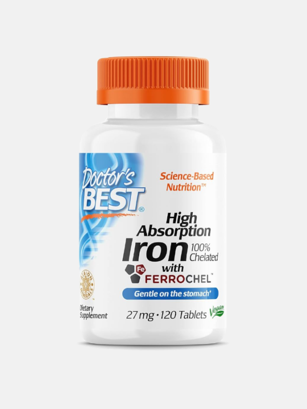 High Absorption Iron 27mg - 120 comprimidos - Doctor's Best