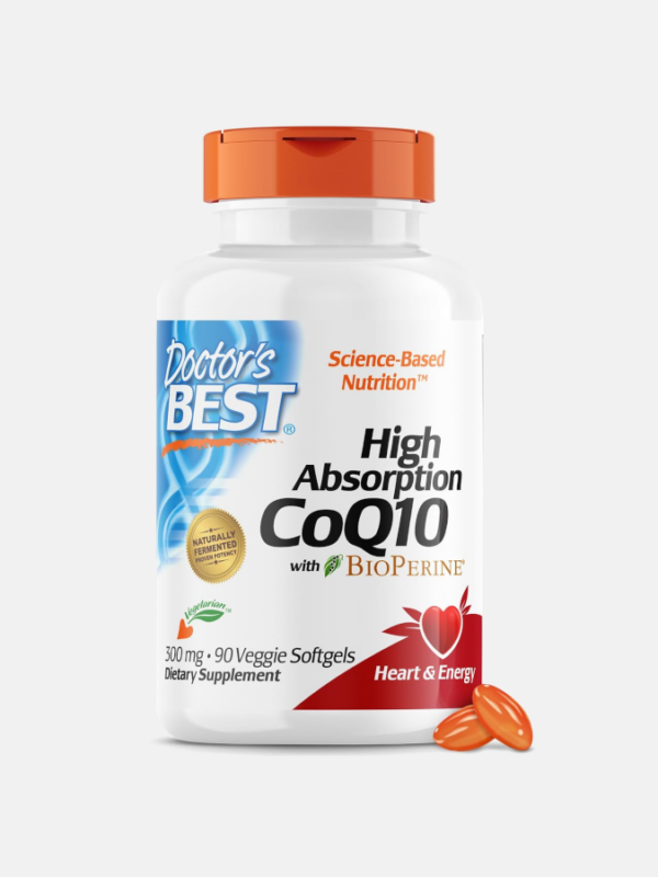 High Absorption CoQ10 with BioPerine 300mg - 90 veggie softgels - Doctor's Best