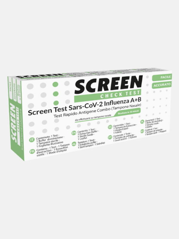 Screen Test Sars-Cov-2 Influenza A+B - 1 test - Screen Pharma