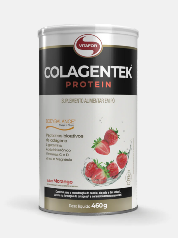 Colagentek Protein Fresa - 460g - Vitafor