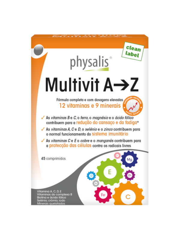 Multivit A-Z - 45 comprimidos - Physalis