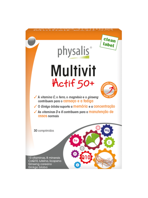 Multivit Actif 50+  - 30 comprimidos - Physalis