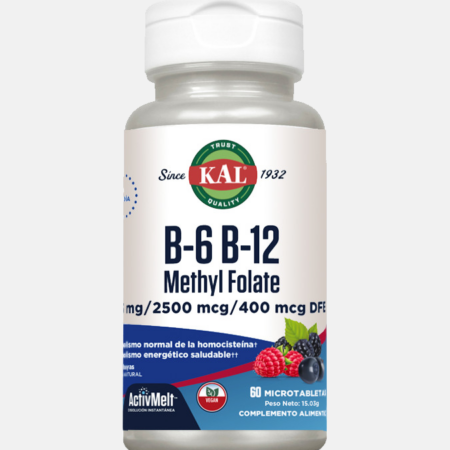 B6 B12 Methyl Folate (Homocistein) – 60 comp sub – KAL