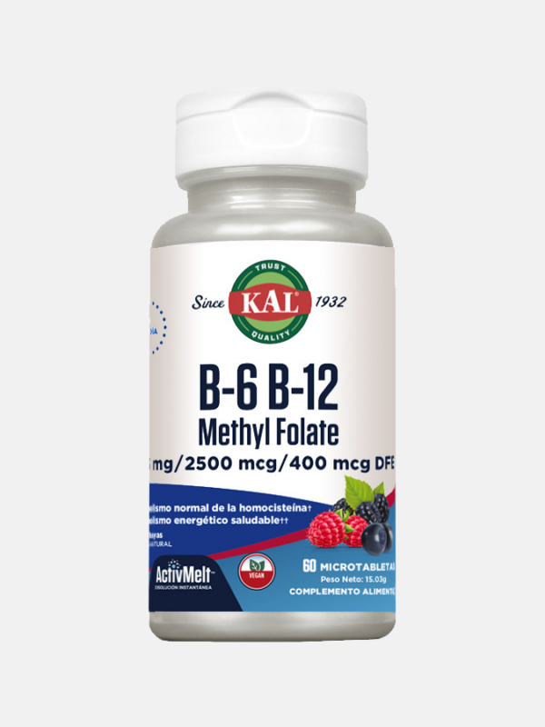 B6 B12 Methyl Folate (Homocistein) - 60 comp sub - KAL