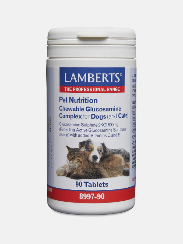 Chewable Glucosamine Complex for Dogs and Cats - 90 comprimidos - Lamberts