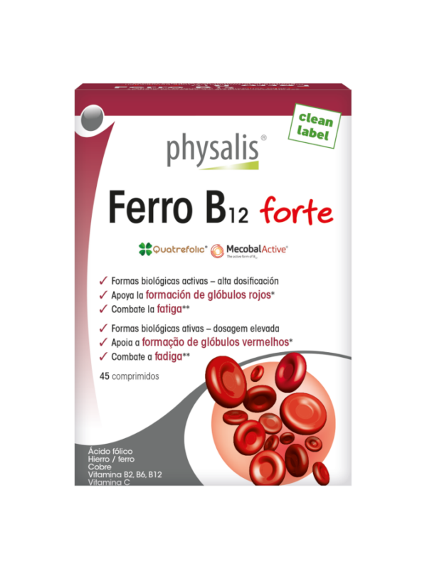 Hierro B12 Forte - 45 comprimidos - Physalis