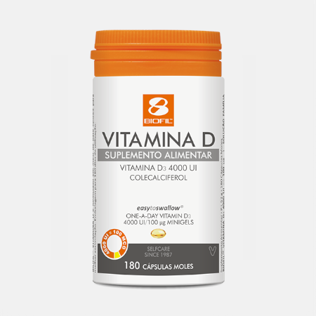 Vitamina D 4000UI – 180 cápsulas – BioFil