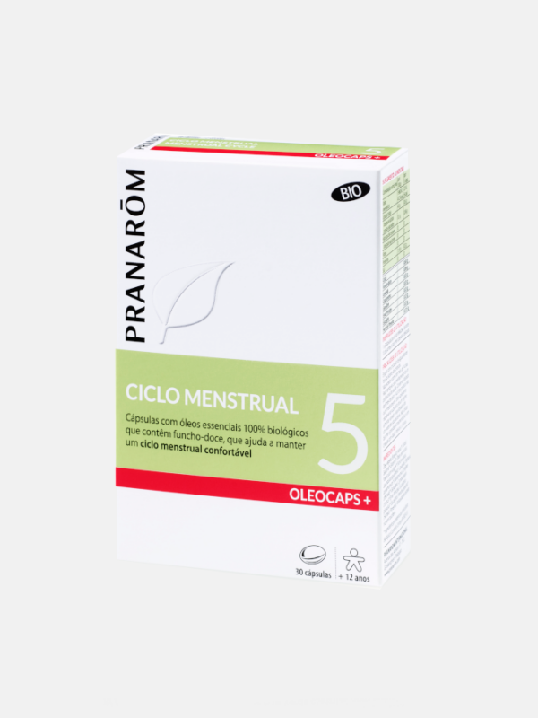 OLEOCAPS Ciclo menstrual 5 BIO - 30 cápsulas - Pranarom