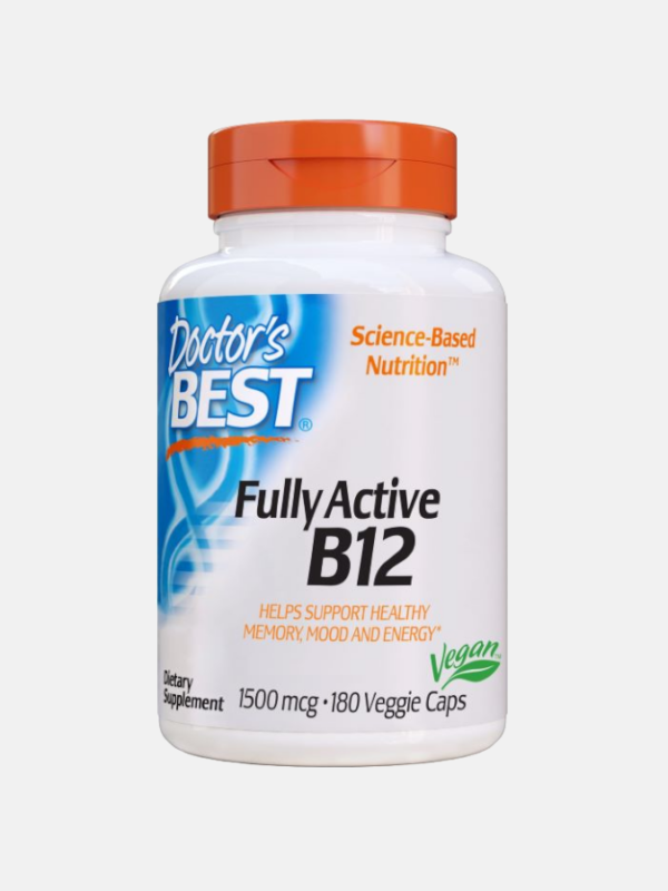 Fully Active B12 1500mcg - 180 cápsulas - Doctor's Best