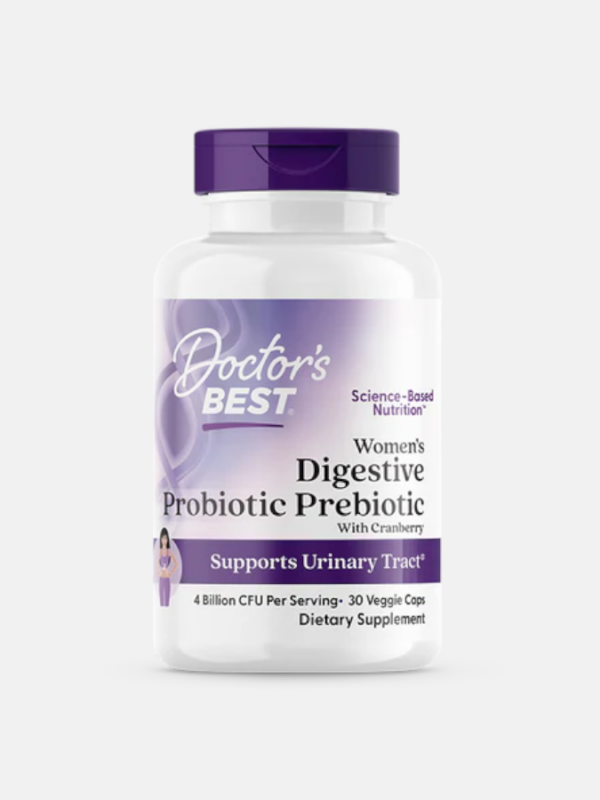 Women's Digestive Probiotic Prebiotic With Cranberry - 30 veggie caps - Doctor's Best