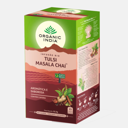 Tulsi Masala Chai Infusión Bio – 25 sobres – Organic India