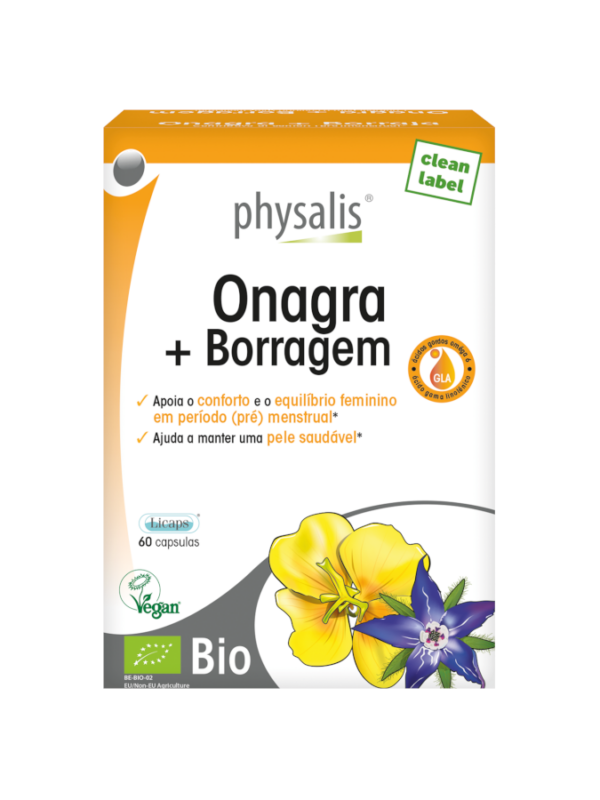 Onagra + Borraja - 60 cápsulas - Physalis