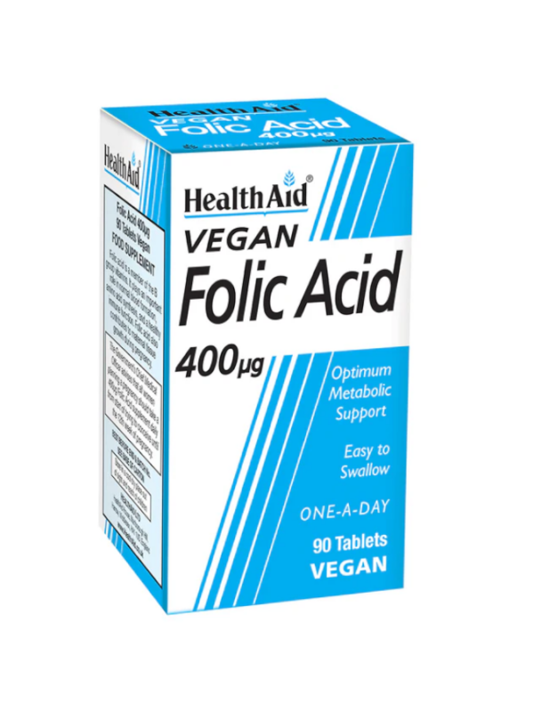 Ácido Fólico 400µg - 90 comprimidos - Health Aid