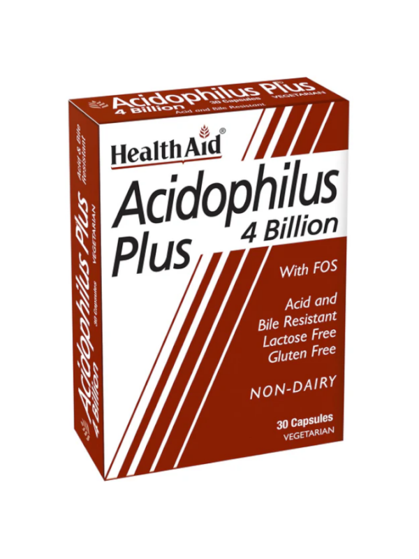 Acidophilus Plus 4 Billion - 60 Cápsulas - Health Aid