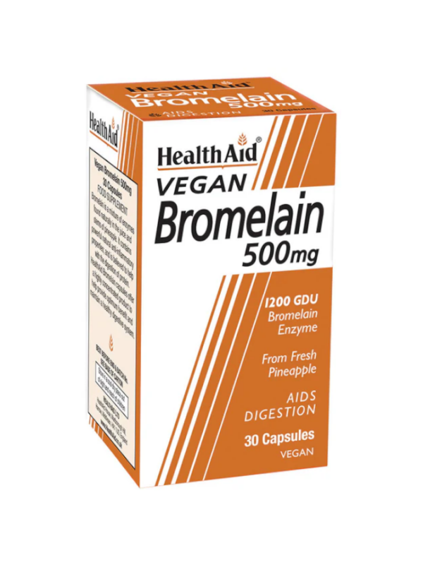 Bromelaína - 500 mg - 30 Cápsulas - Helath Aid