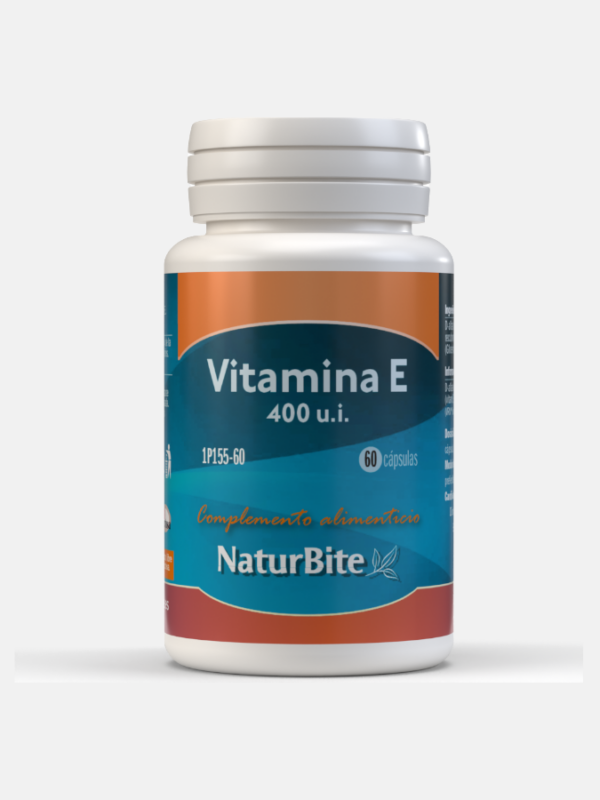 Vitamina E 400UI natural - 60 cápsulas - NaturBite