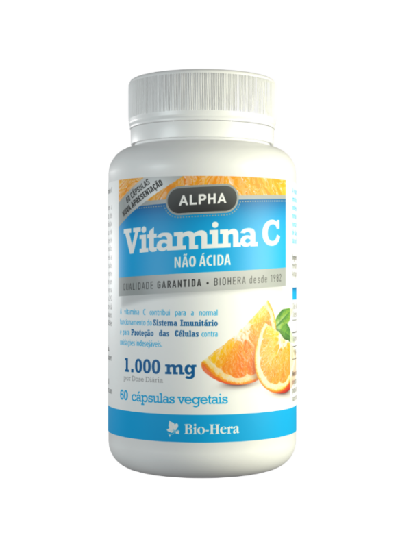 Alpha Vitamina C no ácida 1000mg - 60 cápsulas - Bio-Hera