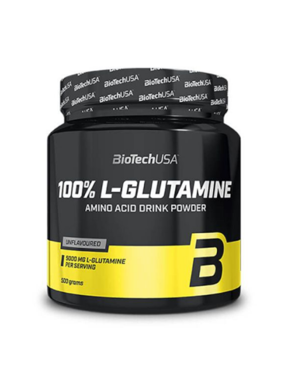 100% L-Glutamine Unflavoured - 500g - Biotech USA