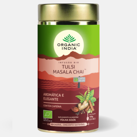 Tulsi Masala Chai Infusión Bio – 100g – Organic India