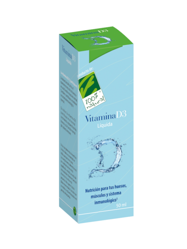 Vitamina D3 Líquida - 50ml - Cien por Cien Natural